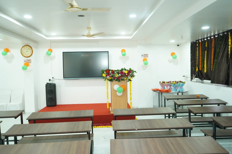 Students preparing in the Mission Officers classroom